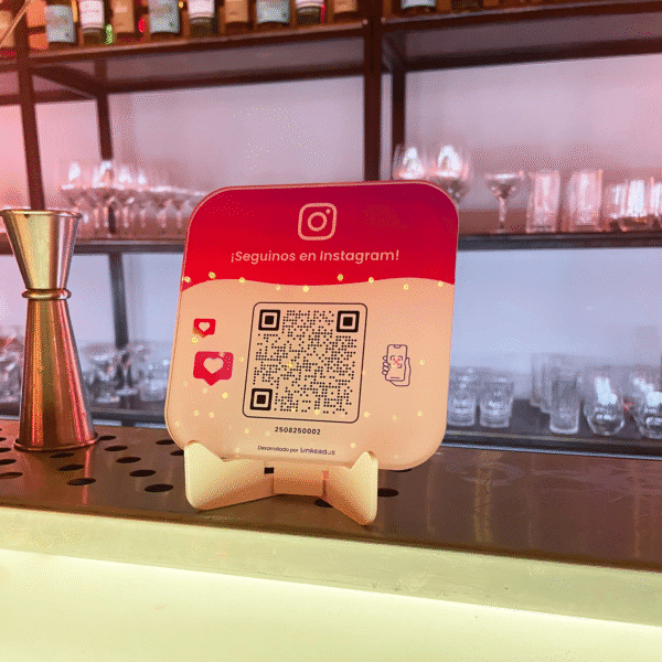 Cartel QR para ganar seguidores en Instagram