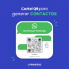 Cartel QR para generar contactos por WhatsApp