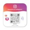 Cartel QR dinámico de acrílico para ganar seguidores en Instagram ideal para locales, comercios, empresas, pymes y negocios físicos con análisis de estadísticas y seguimiento de uso por medio de reportes – Linkeados