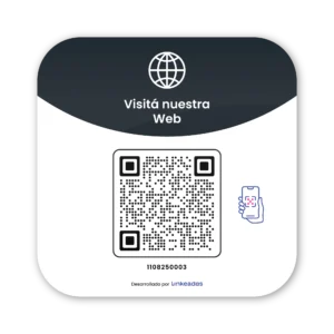 Cartel QR dinámico de acrílico para que visiten tu sitio web ideal para empresas, locales, comercios, pymes y negocios físicos con análisis de estadísticas y seguimiento de uso por medio de reportes – Linkeados