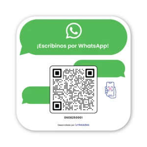Cartel QR dinámico de acrílico para que te contacten por WhatsApp ideal para empresas, locales, comercios, pymes y negocios físicos con análisis de estadísticas y seguimiento de uso por medio de reportes – Linkeados