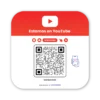 Cartel QR dinámico de acrílico para promocionar canal de Youtube y que te sigan y suscriban ideal para empresas, locales, comercios, pymes y negocios físicos con análisis de estadísticas y seguimiento de uso por medio de reportes – Linkeados