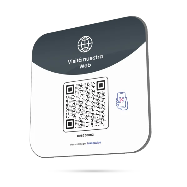 Cartel QR sitio web + Estadísticas mensuales