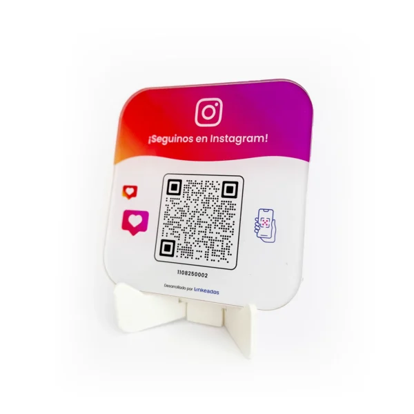 Cartel QR para ganar seguidores en Instagram