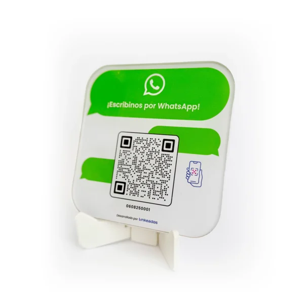 Cartel QR para generar contactos por WhatsApp