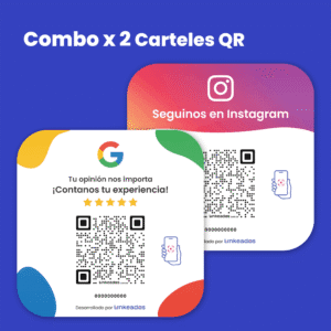 Combo x2 Carteles QR Clásicos a elección