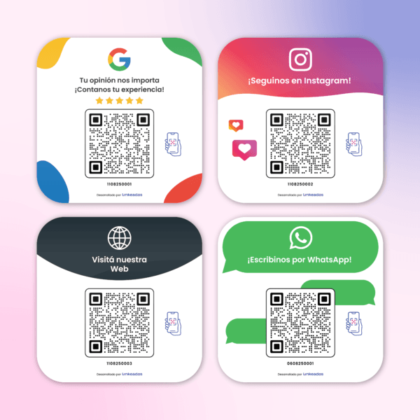 combo x4 combo x4 carteles QR