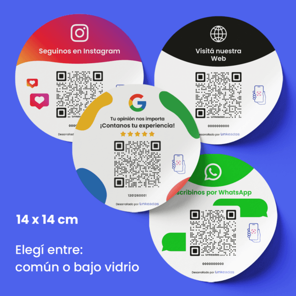 Combo de 4 stickers con QR Combo de 4 stickers con QR